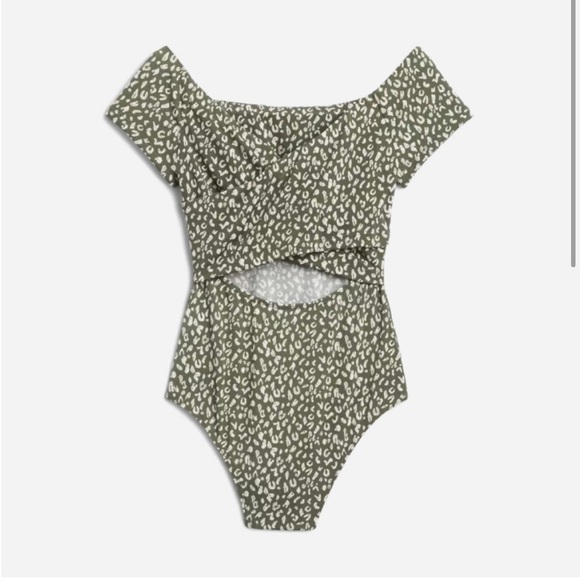 Lush Sammi Cut Leopard Print Bodysuit (Med) - Picture 2 of 7